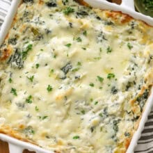 dish of Spinach Artichoke Dip