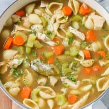 Turkey Soup in a pot