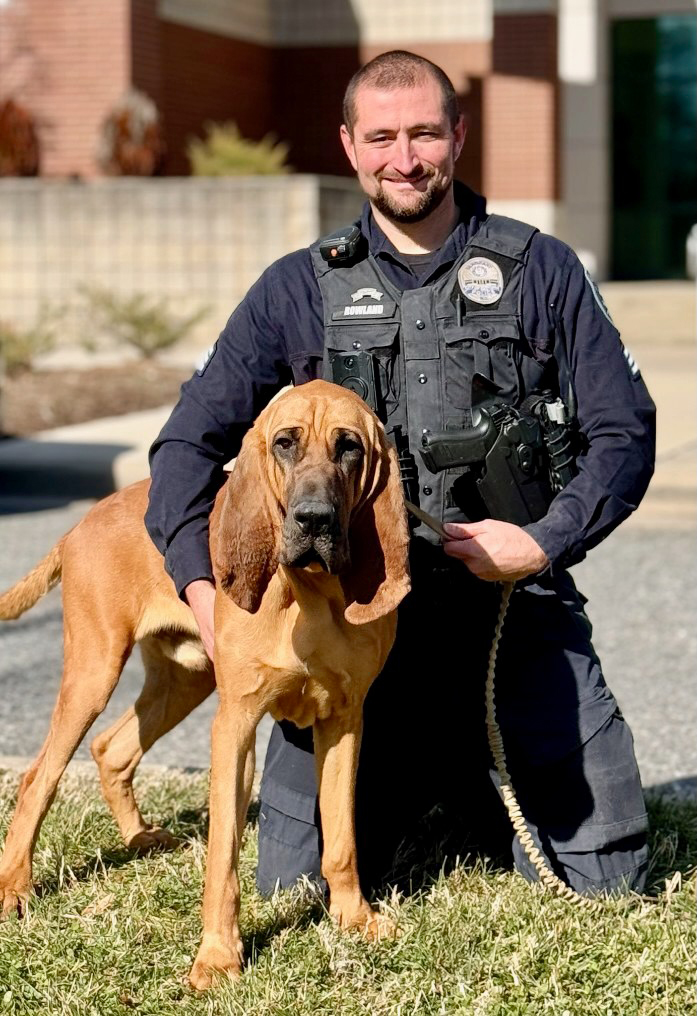 Bo and Sgt. Rowland ready for duty