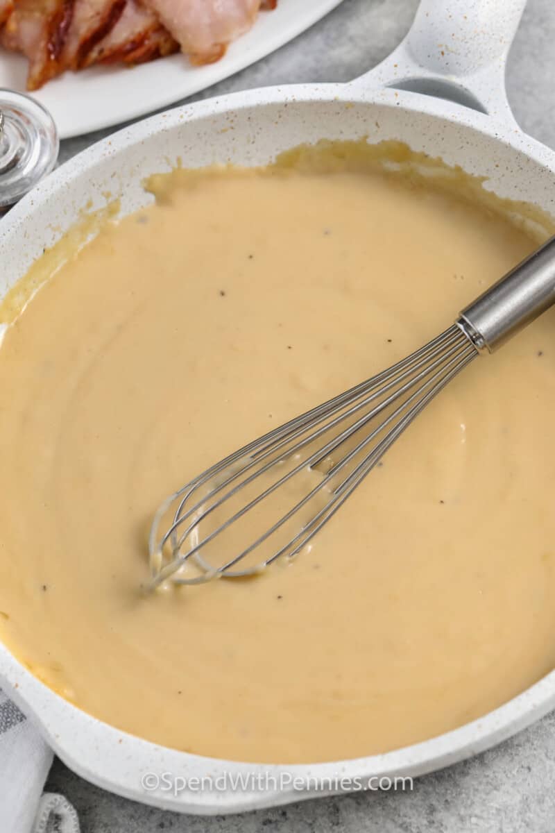 whisking Ham Gravy