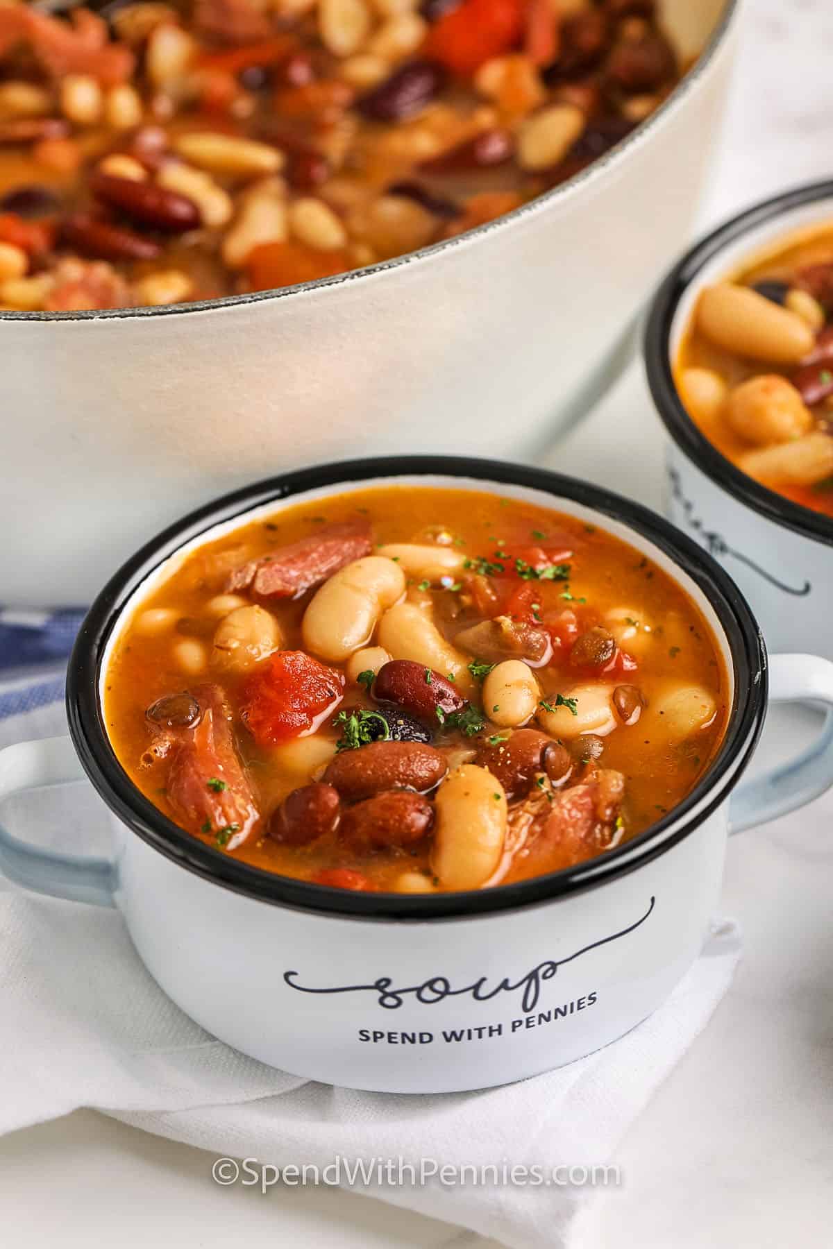 bean soup in a bowl