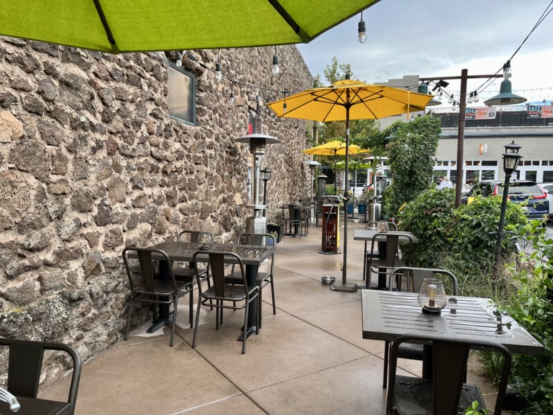 Dog friendly patio at Ewa's Thai Cuisine in Flagstaff, AZ