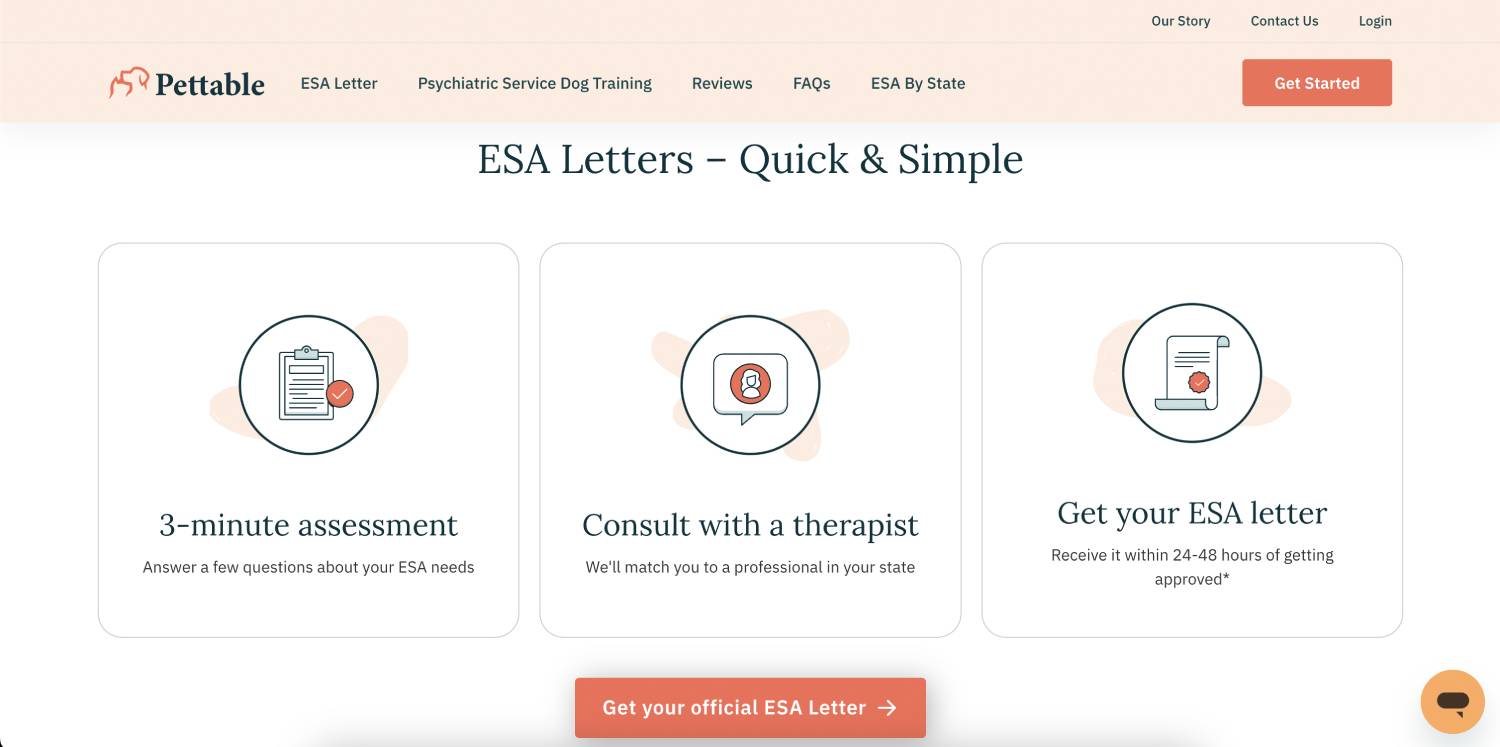 Pettable ESA Letter Review - ESA letters, quick and simple