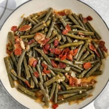 Southern Green Beans with crispy bacon