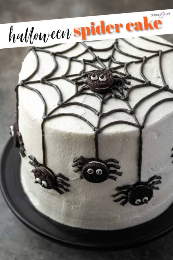 Halloween Spider Cake Pinterest Image