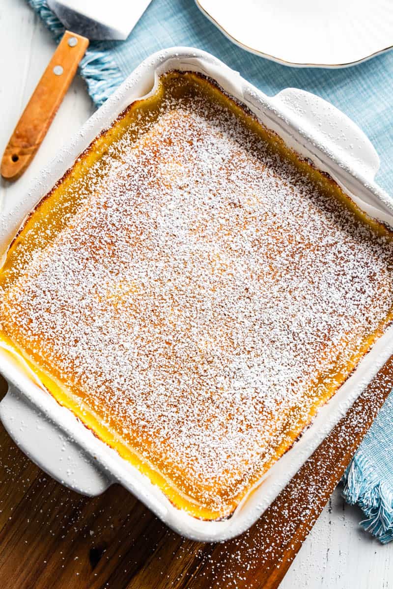 pan of delicious lemon bars