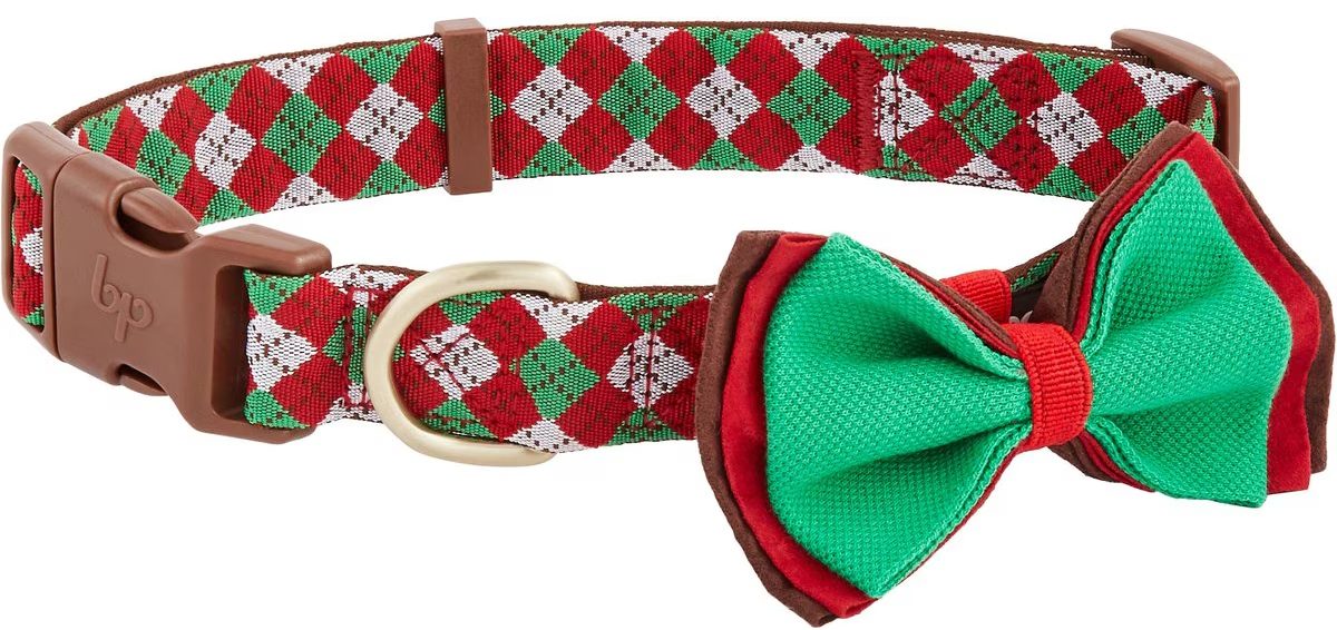 Blueberry Pet Christmas Party Fair Isle Polyester Dog Collar