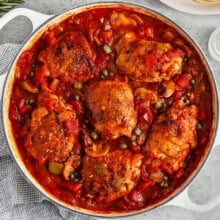 pan of Chicken Cacciatore