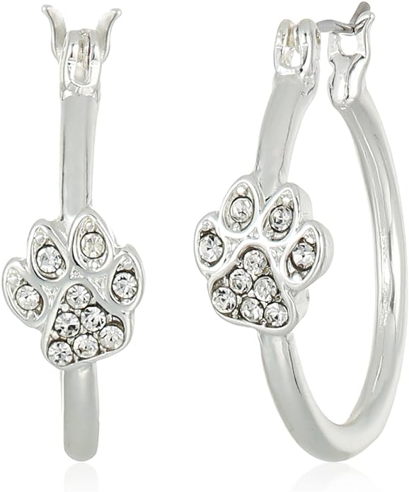 Pawprint Hoop Earrings