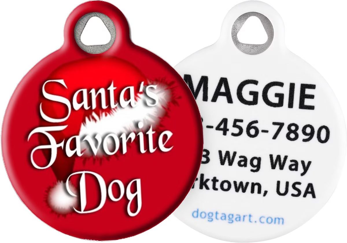 Santa's Favorite Personalized Dog & Cat ID Tag