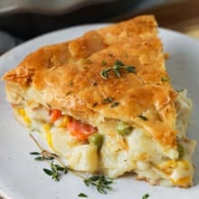 plated Chicken Pot Pie