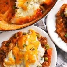 plated Easy Shepherd’s Pie Recipe close up