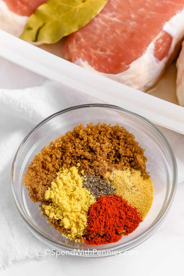 Pork Chop seasonings in a bowl