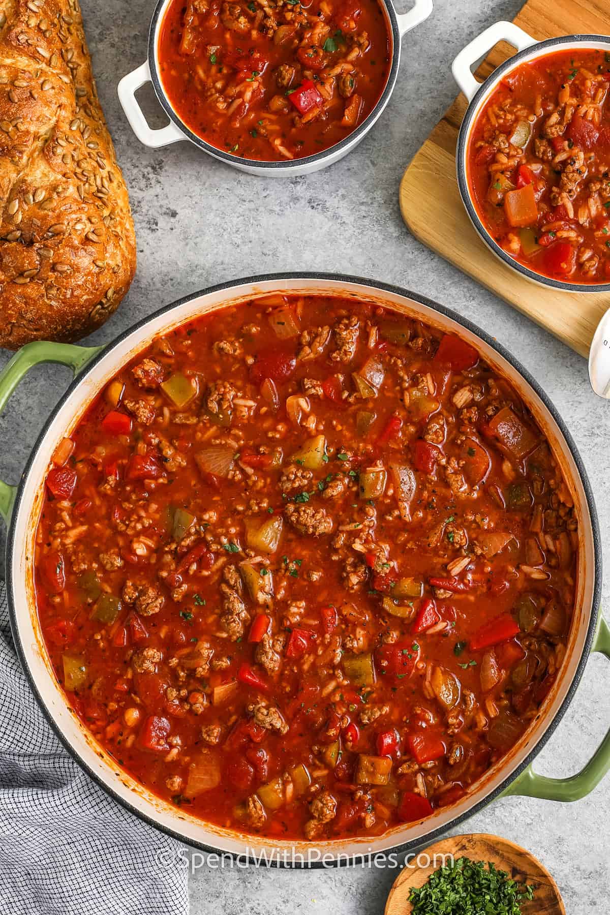 pot of Stuffed Pepper Soup