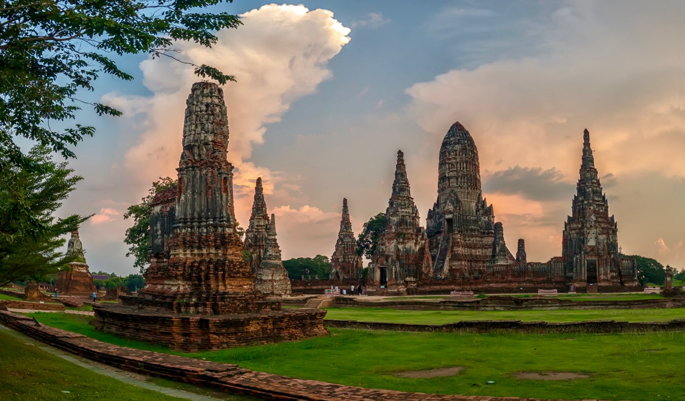 The famous and historic temples of Ayutthaya near Bangkok, Thailand