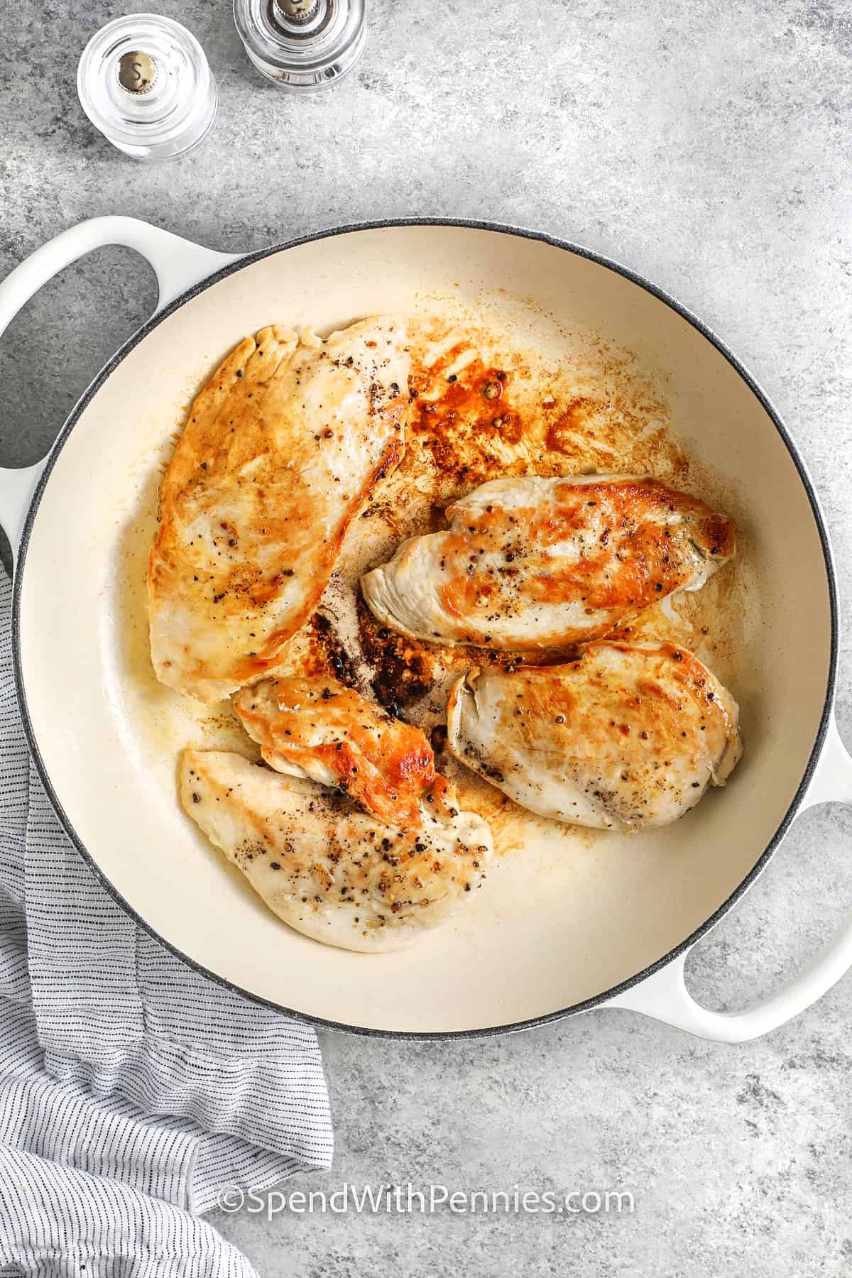 cooked chicken to make Creamy Tomato Chicken Skillet