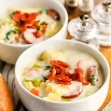 bowls of Creamy Tortellini Soup