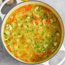 pot of Feel Better Chicken Soup