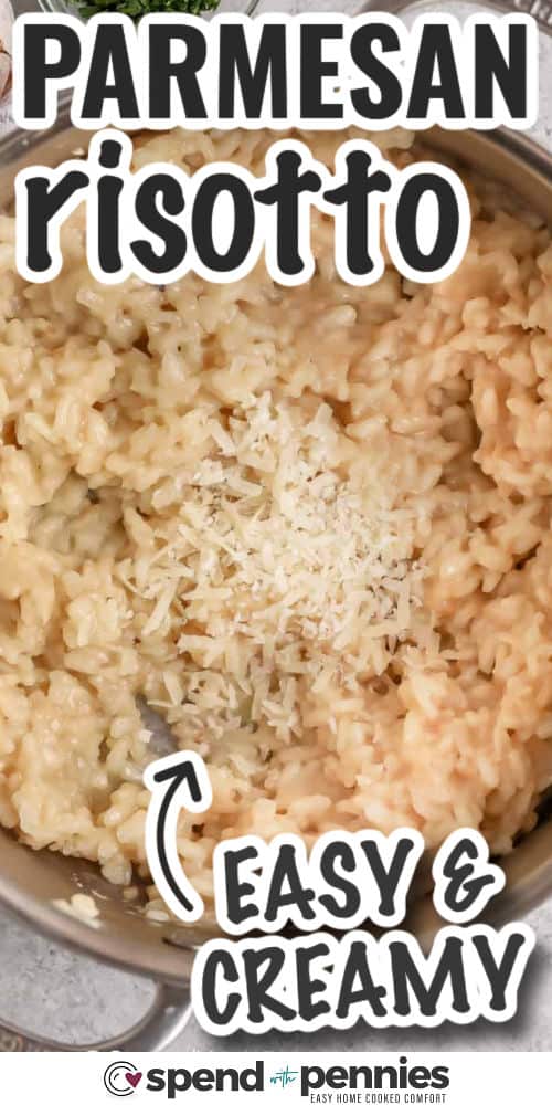 easy creamy Parmesan Risotto in the pot